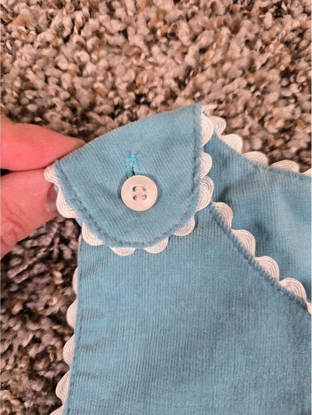 Little Maven Toddler Girl Sz 3T Sleeveless Corduroy Dress Blue Embroidered Sheep